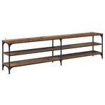 vidaXL Meuble TV Bois Ancien 200 x 30 x 50 cm Bois d'ingénierie et fer