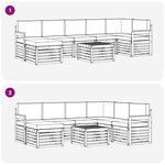 vidaXL Ensemble de canapés d'extérieur 8 Pièces Naturel et Anthracite