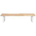 vidaXL Étagère de vasque murale acier et bois massif d'acacia