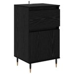 vidaXL Buffet Chêne noir 40 x 35 x 70 cm Bois d'ingénierie et fer