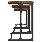 vidaXL Tables basses gigognes 3 Pièces chêne fumé bois d'ingénierie