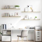 vidaXL Étagères murales flottantes 4 Pièces chêne 120x23 5x3 8 cm MDF