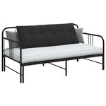 vidaXL Coussin de Dos Noir 140 x 50 cm Tissu en velours côtelé