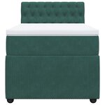 vidaXL Sommier à lattes de lit et matelas Vert foncé 80x200 cm Velours