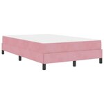 vidaXL Lit à ressorts avec matelas Rose 120 x 200 cm tissu