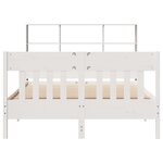 vidaXL Cadre de lit sans matelas blanc 140x200 cm bois de pin massif