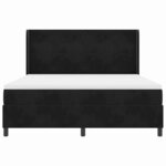 vidaXL Lit à ressorts avec matelas avec LED Noir 180 x 200 cm Velours