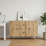 vidaXL Buffet Chêne artisanal 89 x 34 5 x 60 cm Bois d'ingénierie