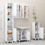 vidaXL Armoire de salle de bain Blanc 30x30x95 cm Bois d'ingénierie