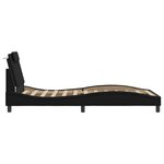 vidaXL Cadre de lit avec LED sans matelas noir 100x200 cm