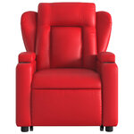 vidaXL Fauteuil inclinable de massage électrique rouge similicuir