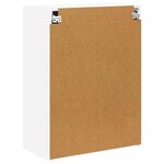 vidaXL Meuble TV mural Blanc 59 5 x 31 x 80 cm Bois d'ingénierie