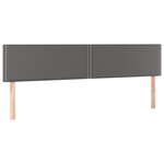 vidaXL Tête de lit à LED Gris 180x5x78/88 cm Similicuir