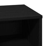 vidaXL Table de chevet avec LED en chêne noir 50x34 5x50 cm