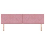 vidaXL Tête de Lit LED avec des lumières à LED Rose 90 cm Velours