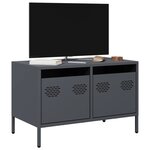 vidaXL Meuble TV anthracite 68x39x43 5 cm acier laminé à froid