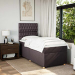 vidaXL Sommier à lattes de lit avec matelas Marron foncé 90x190 cm