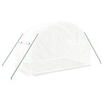 vidaXL Serre avec cadre en acier blanc 6 m² 3x2x2 m