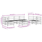 vidaXL Salon de jardin 8 Pièces Bois de pin massif