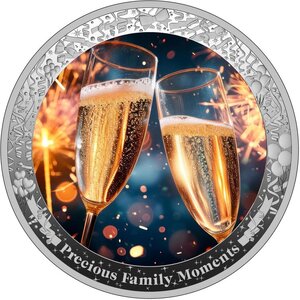 Pièce de monnaie en Argent 1000 Francs g 31.1 (1 oz) Millésime 2025 Precious Family Moments NEW YEAR (PRÉCOMMANDE)