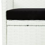 vidaXL Ensemble à manger de jardin et coussins 9 Pièces blanc poly rotin