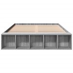 vidaXL Cadre de lit sonoma gris 140x190 cm bois d'ingénierie