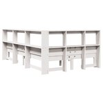 vidaXL Lit bibliothèque sans matelas blanc 120x200 cm bois pin massif