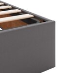 vidaXL Cadre de lit avec matelas Gris 180 x 200 cm Faux cuir