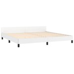 vidaXL Cadre de lit sans matelas blanc 200x200 cm similicuir