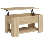 vidaXL Table basse chêne sonoma 79x49x41 cm bois d'ingénierie