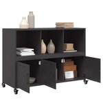 vidaXL Buffet noir 100 5x39x72 cm acier