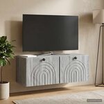 vidaXL Meuble TV mural Sonoma gris 78 5 x 31 x 30 cm Bois d'ingénierie