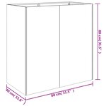 vidaXL Jardinière 80x40x80 cm acier corten