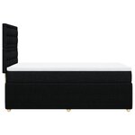 vidaXL Sommier à lattes de lit avec matelas Noir 90x190 cm Tissu