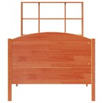 vidaXL Lit bibliothèque sans matelas cire marron 100x200 cm pin massif