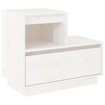 vidaXL Tables de chevet 2 Pièces Blanc 60x34x51 cm Bois de pin solide