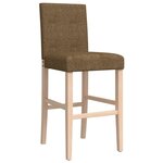 vidaXL Chaises de bar lot de 2 bois massif d'hévéa et tissu