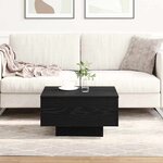 vidaXL Table basse Chêne noir 55 x 55 x 31 cm Bois d'ingénierie