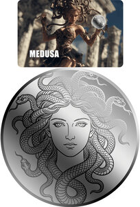 Monnaie MEDUSA 1/1000 Oz Platine 12$ Liberia 2026