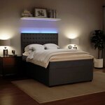 vidaXL Sommier à lattes de lit et matelas Gris foncé 140x190cm Velours