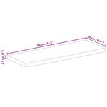 vidaXL Dessus de table à bord vivant 80x30x2 5 cm bois massif manguier