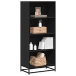 vidaXL Bibliothèque noir 60x35x139 cm bois d'ingénierie