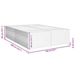 vidaXL Cadre de lit sans matelas marron foncé 160x200 cm tissu