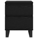 vidaXL Cabinet de chevet Chêne noir 40 x 35 x 50 cm Bois d'ingénierie