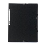 EXACOMPTA - Chemise a élastique - 3 rabats - 24 x 32 - Carte lustrée 390G - Noir