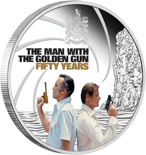 Pièce de monnaie en Argent 1 Dollar g 31.1 (1 oz) Millésime 2024 James Bond 007 JAMES BOND MAN WITH THE GOLDEN GUN
