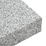 vidaXL Base de parasol sur roues pour poteaux de Ø38/48mm Gris Granit 25 kg Rectangulaire