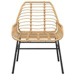 vidaXL Ensemble à manger jardin 5Pièces marron poly rotin verre