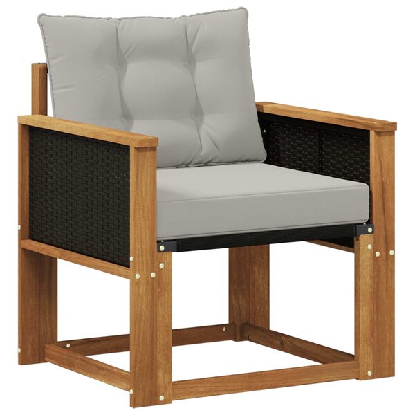 vidaXL Sofa de milieu extérieur Bois d'Acacia Massif Naturel