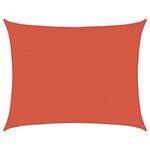 vidaXL Voile d'ombrage 160 g/m² Terre cuite 6x8 m PEHD